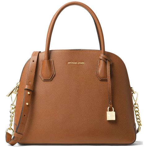 michael michael kors mercer large dome satchel bag|Mercer Large Leather Dome Satchel .